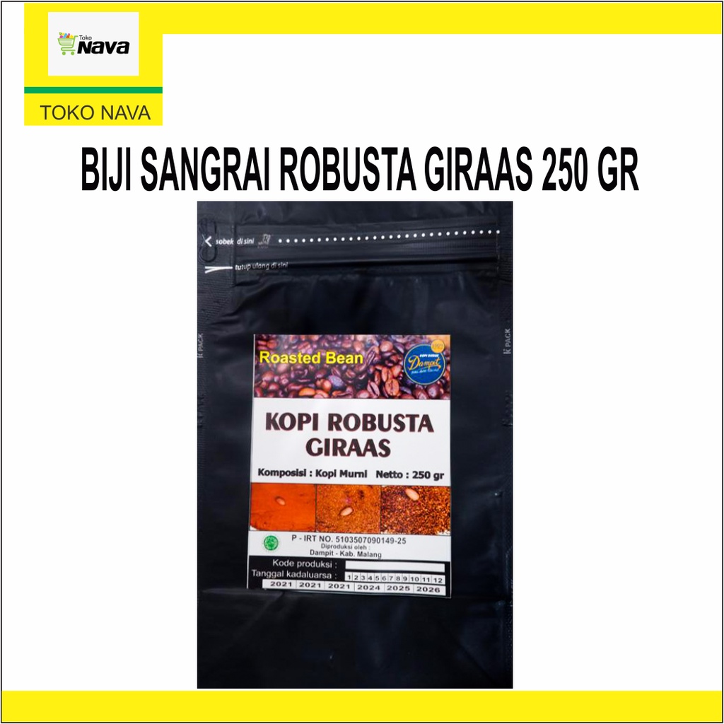 

Kopi Robusta GIRAAS DAMPIT 1x250g