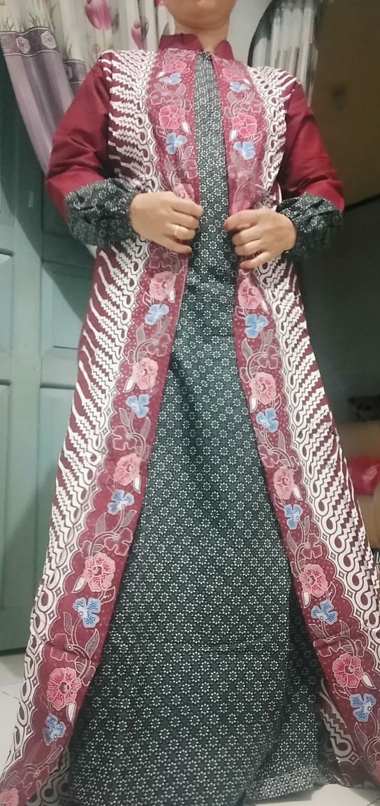 Xxl Jumbo Gamis Cardi Modang Kembang Gamis Batik Cewek Gamis Batik Wanita Seragam Batik Modern Gamis