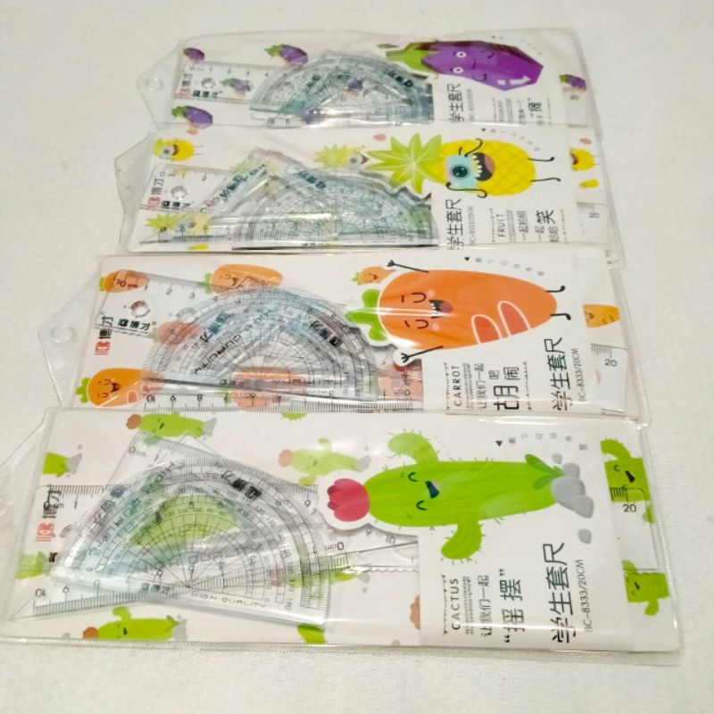 

Penggaris set(4in1)/Ruller set/stationery set