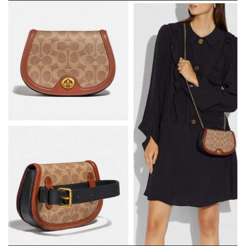 Coach Waist Belt Bag Rust Tan NBU