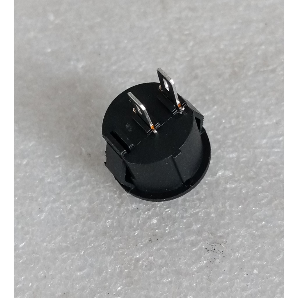 Saklar 2 Pin On Off Bulat Kecil Rocker Switch Hitam