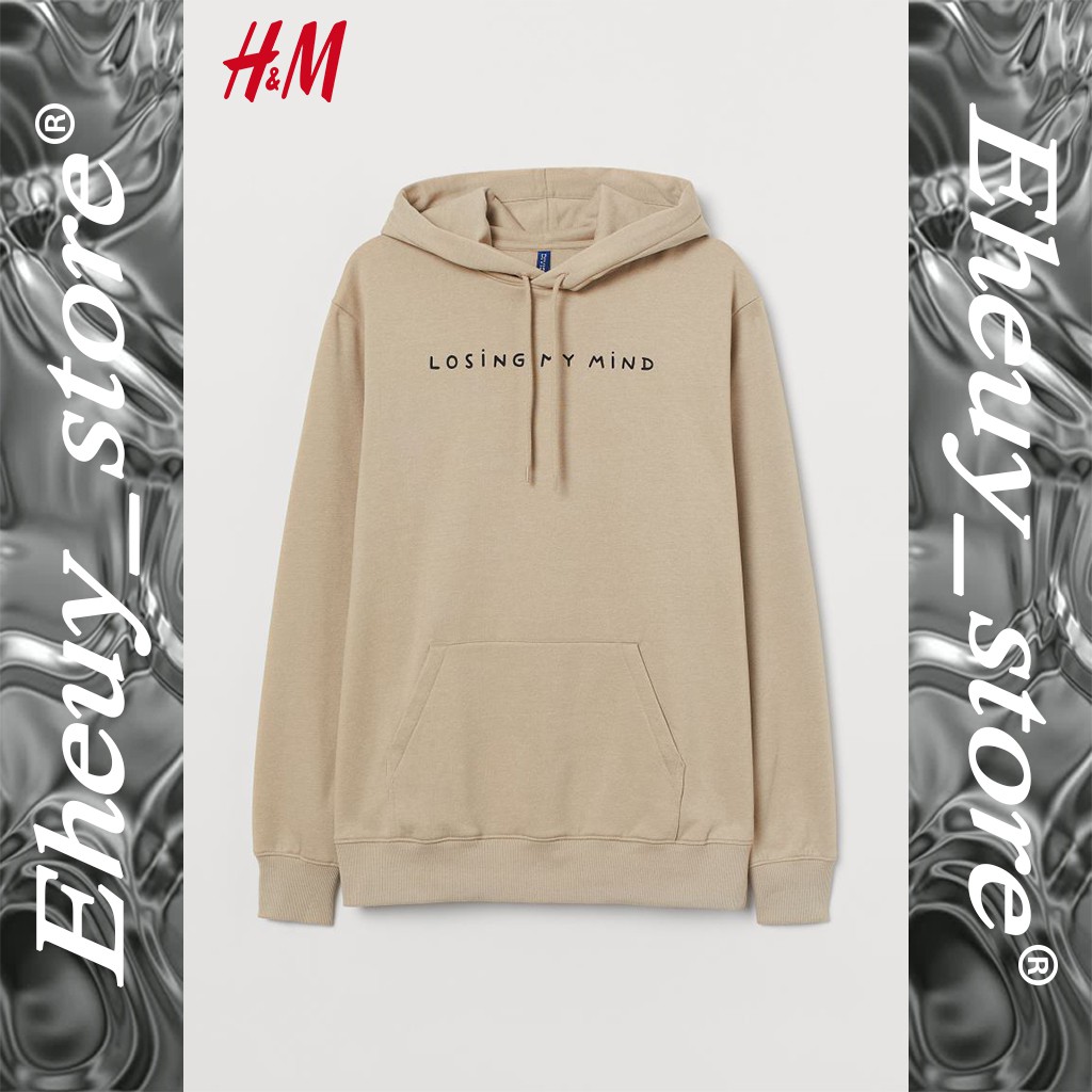 Hoodie H&amp;M LOSING MY MIND PLEASURE LA BREA LOVE CREAM BEIGE SWEATER HNM WANITA PRIA