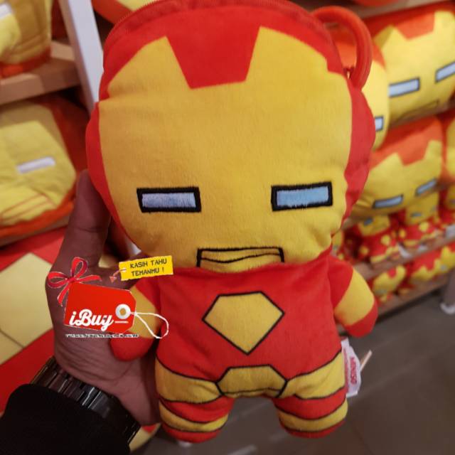 Miniso Cute Ironman Tas Selempang Anak Small Bag Orange