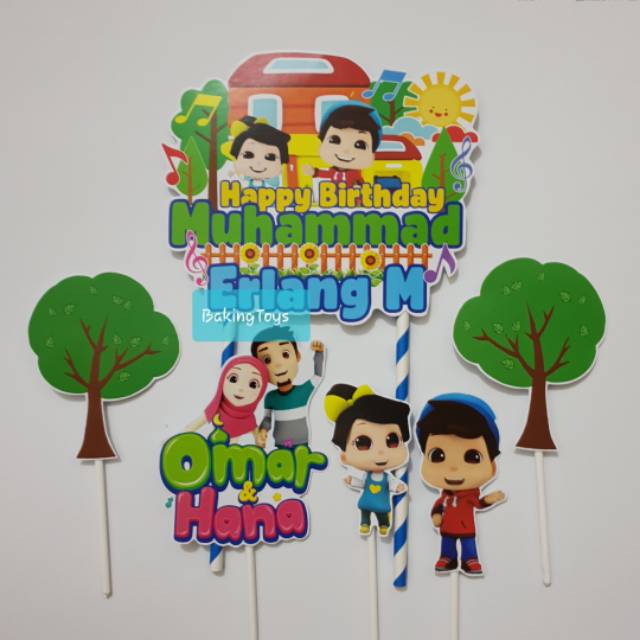 Topper Cake Birthday Omar Hana