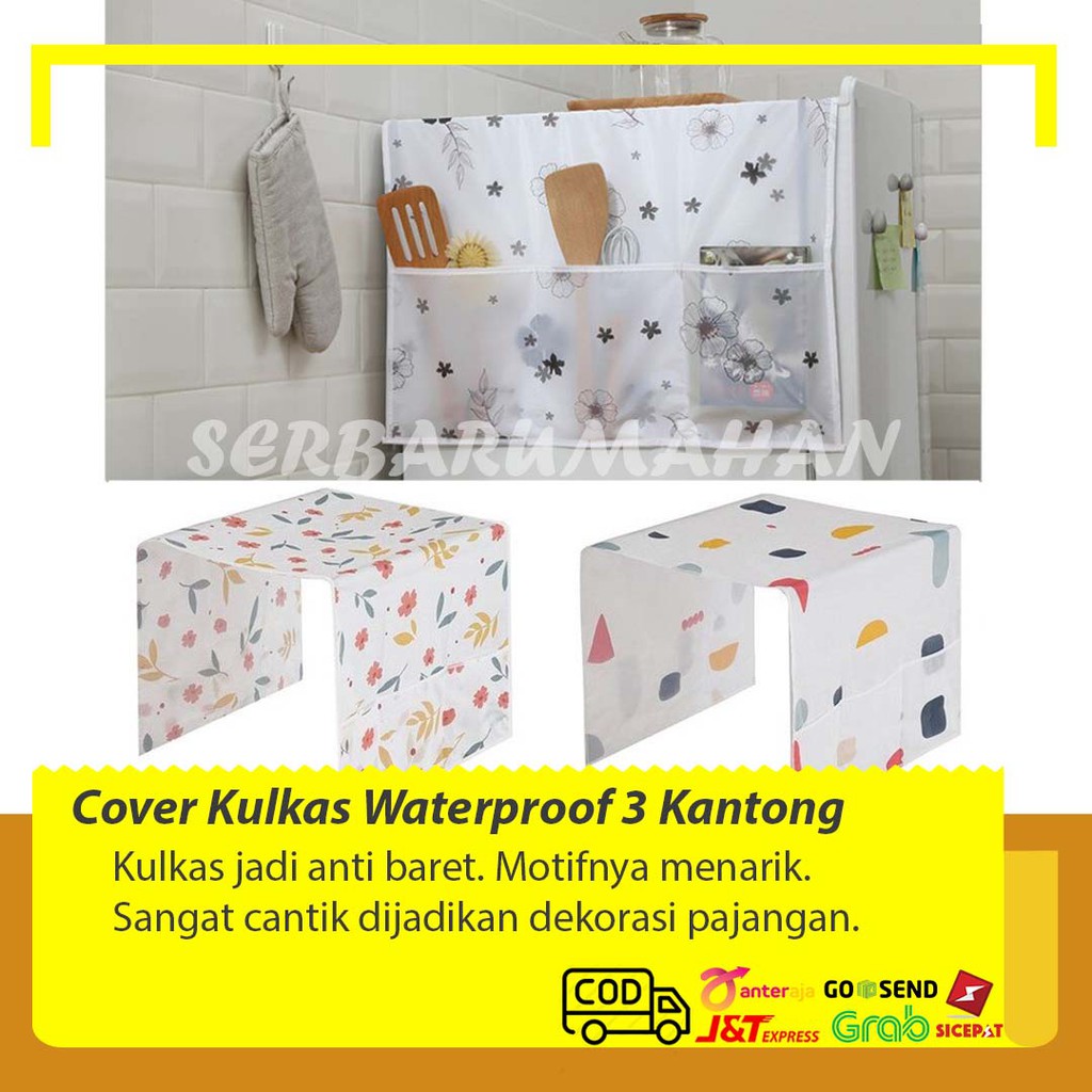 SR150 Taplak Kulkas 2 Pintu Cover Kulkas Waterproof Alas Kulkas Waterproof Sarung Kulkas Taplak Kulk