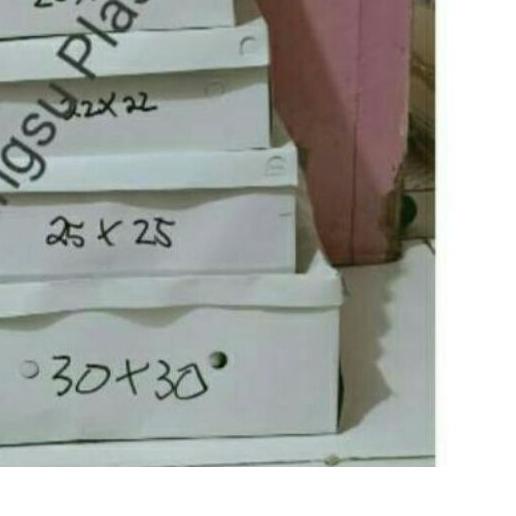 

☏ @isi 10 pcs Dus Kotak nasi 25 x 25 cm dan 30 x 30c m / Dus polos / box nasi / box / Dus kue ☇