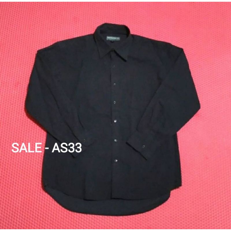 kemeja panjang polos Perry Ellis Portfolio abu tua kode AS33