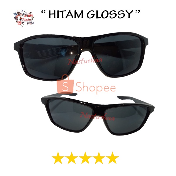 KACAMATA HITAM GAYA SPORTY FASHION KEREN LENSA ANTI SILAU UV400 FRAME PLASTIC SUNGLASSES OUTDOOR UNISEX