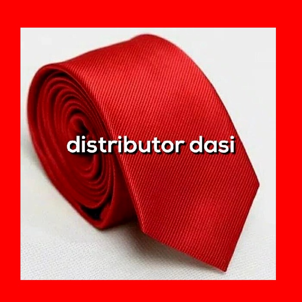 Dasi Panjang Motif Salur Halus Warna Merah Grosir Distributor Dasi