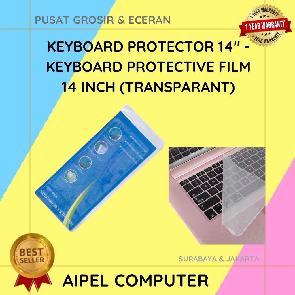 KP14  KEYBOARD PROTECTOR 14 - KEYBOARD PROTECTIVE FILM 14 INCH TRANSPARANT