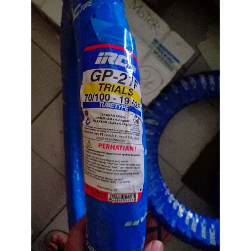 ban irc ring 19 GP-21F standar depan klx 150 ukuran 70-100/19 ban semi cross