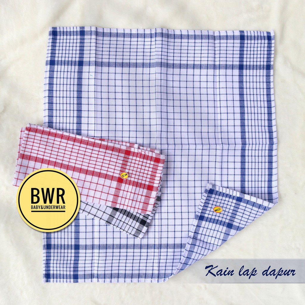 [ 3pc ] Kain Lap Aneka Produksi | Kain Serbed Lap Dapur Serbaguna - Bwr