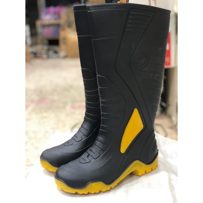 Boot AP Terra 3 Hitam Kuning / Sepatu Bot Terra 3 / AP Boot Terra 3