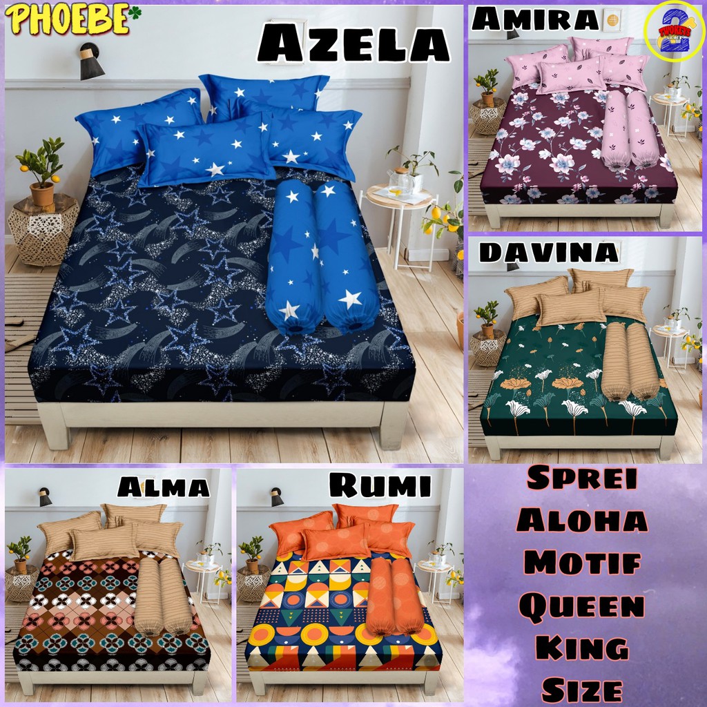 Sprei ALOHA NEW MOTIF 180x200 / 160x200 T20 - Alma Amira Azela Berlin Davina Rumi Laura Marco Mary M