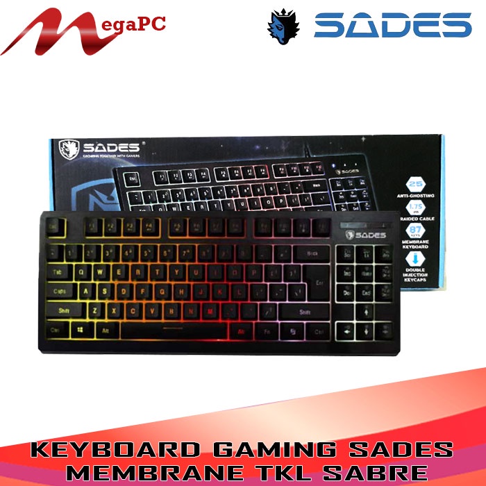 Keyboard Gaming Sades Membyrane TKL Sabre