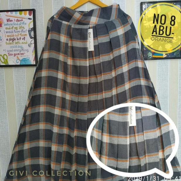 Murah Rok Panjang Tartan Flanel Murah / Rok Kotak Kotak/Rok Flanel