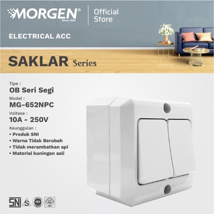 quotMorgen Saklar Seri Outbow MG 652 NPC O Series Saklar Ganda Tempelquot