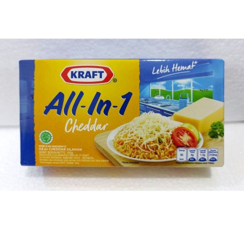 

Keju Kraft All In 1 Cheddar 165 Gram