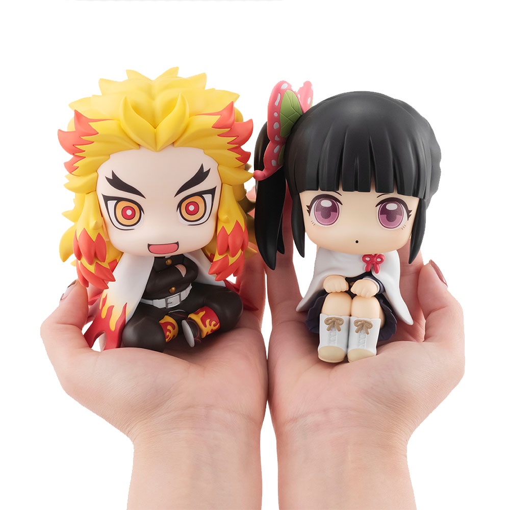 6pcs / Set Mainan Action Figure Demon Slayer Tanjiro Nezuko Zenitsu Inosuke Rengoku Giyu Shinobu Mitsuri Obanai Sanemi Gyomei 6.5cm