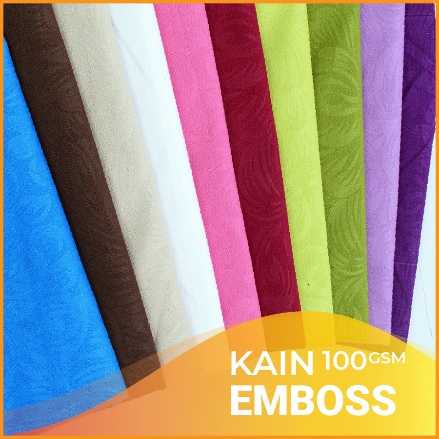 KAIN SPREI EMBOSS 100 GSM MICROTEX MOTIF BUNGA ABSTRAK L 240CM DISPERSE POLYMIKRO GORDEN PIYAMA