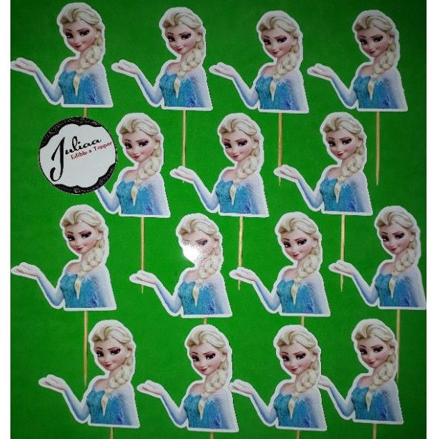 topper cupcake Elsa Frozen