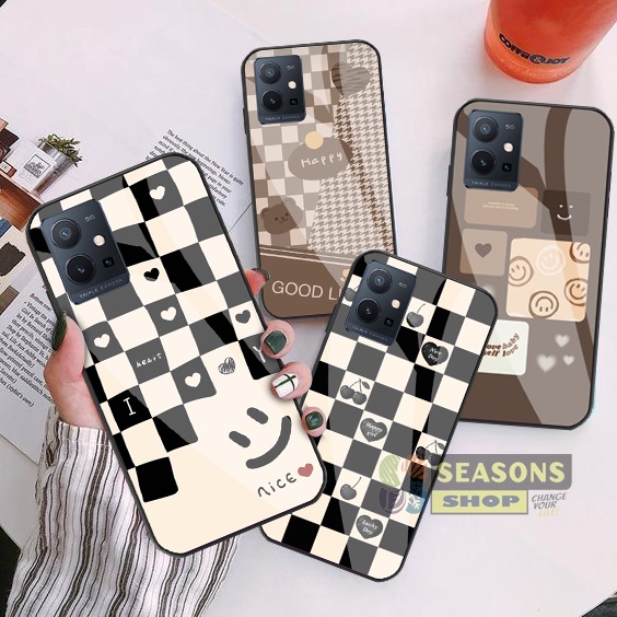 [ Vivo T1 5G ] Softcase Kaca Vivo T1 5G - Softcase Glass Glitter Vivo T1 5G - Softcase Vivo T1 5G - 