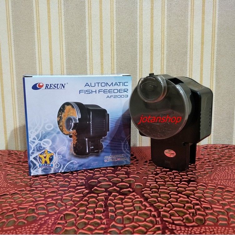 RESUN AF 2003 auto feeder fish food timer automatic mesin pemberi makan ikan otomatis AF2003