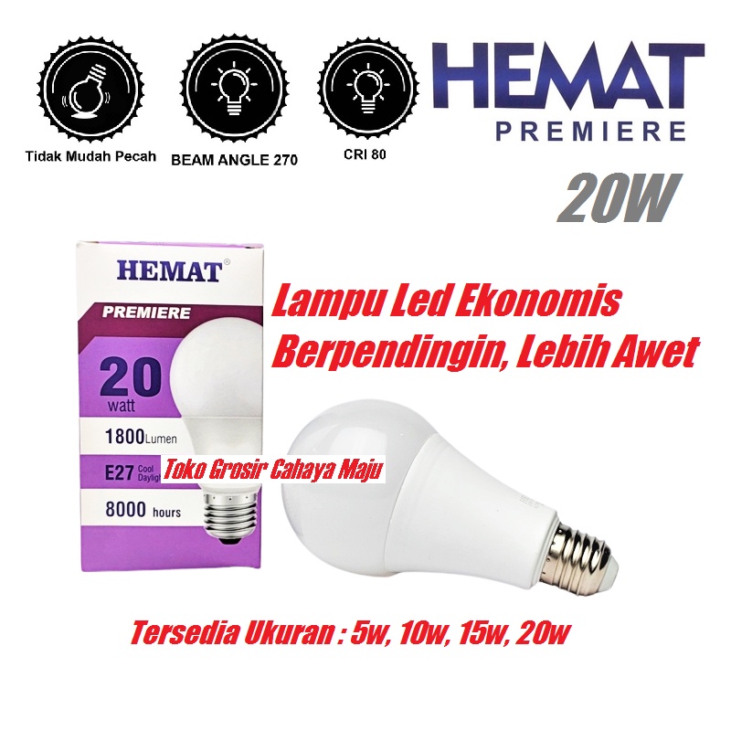 Lampu LED 20w 20 watt Hemat Premiere