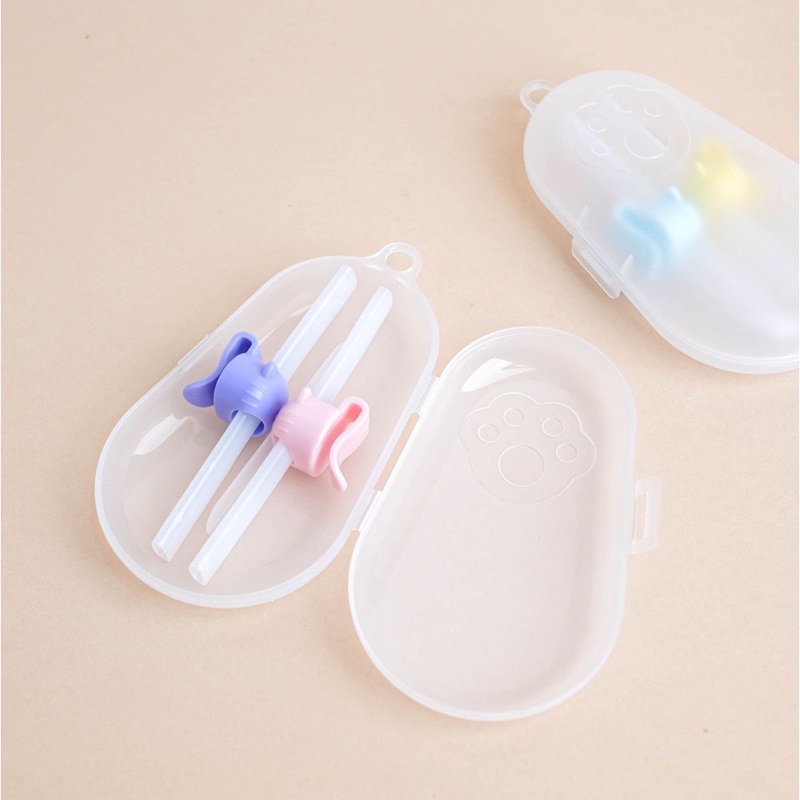 Little Dimple Straw Clip Sedotan + Klip Penahan Gelas Latihan Anak Training Sedotan Anak