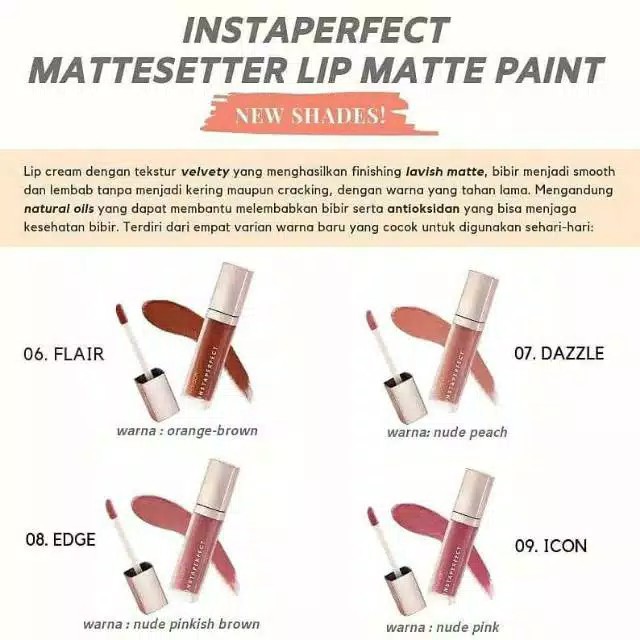 ❣️Rakkistore99❣️Wardah Instaperfect Mattesetter Lip Matte Paint 5.5g (100% Original)