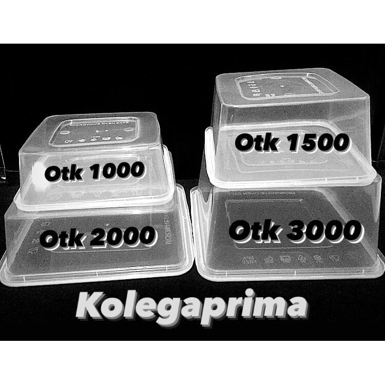 KOTAK MAKAN PLASTIK THINWALL SQUARE 3000ML (OTK 3000)/ WADAH PLASTIK MURAH ISI 15PCS