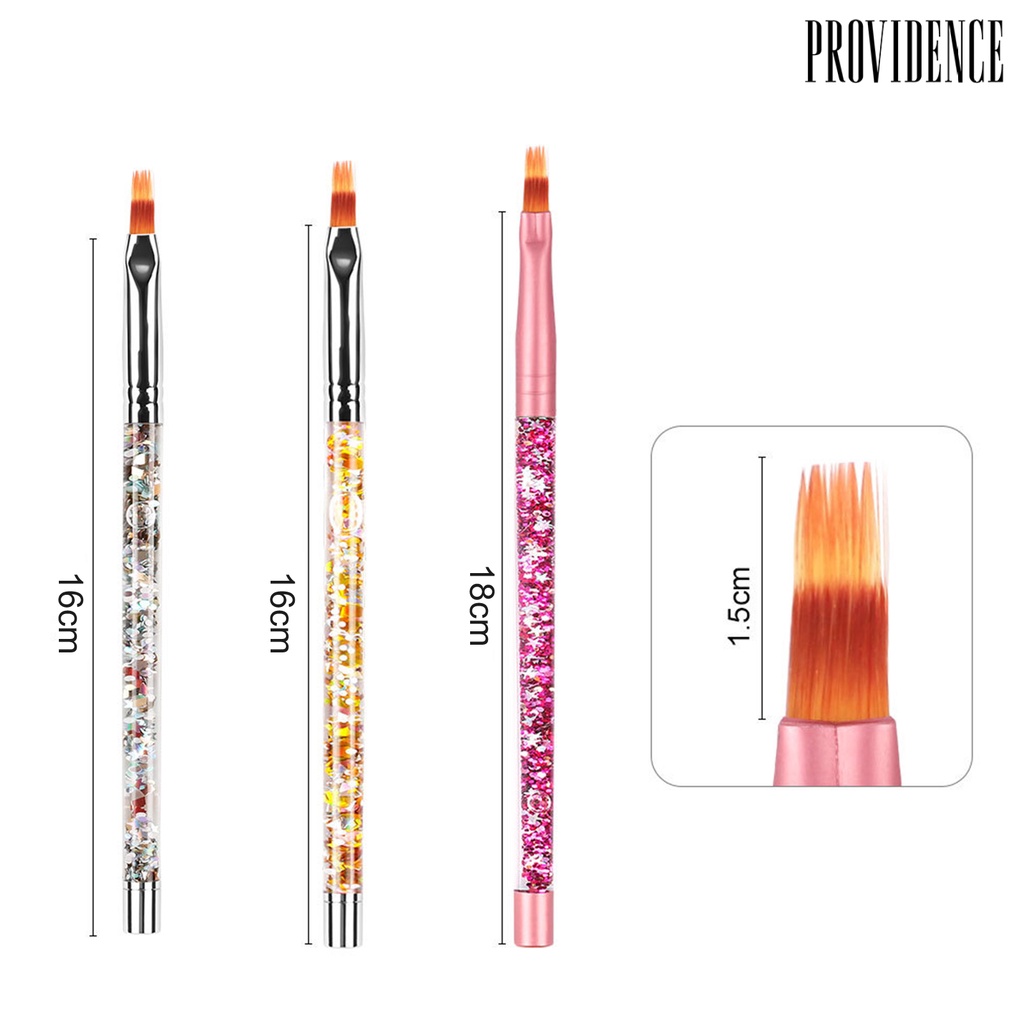 Providence Nail Art Brush Reusable Flat Head Nylon DIY Design Nail Drawing Brush for Beauty