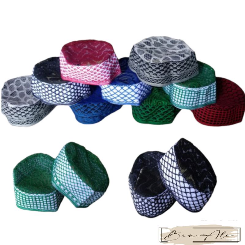 Peci Kopiah Madinah Dalwa Kombinasi||Peci ikaf Madinah