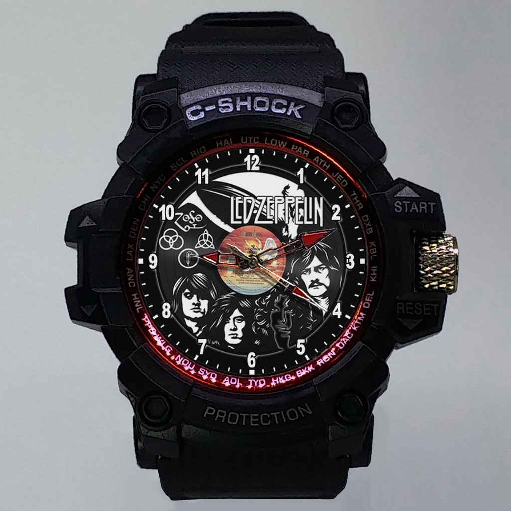 (ISTIMEWA BOSSQUE) JAM TANGAN LED ZEPPELIN  LIST MERAH - EXCLUSIVE 14