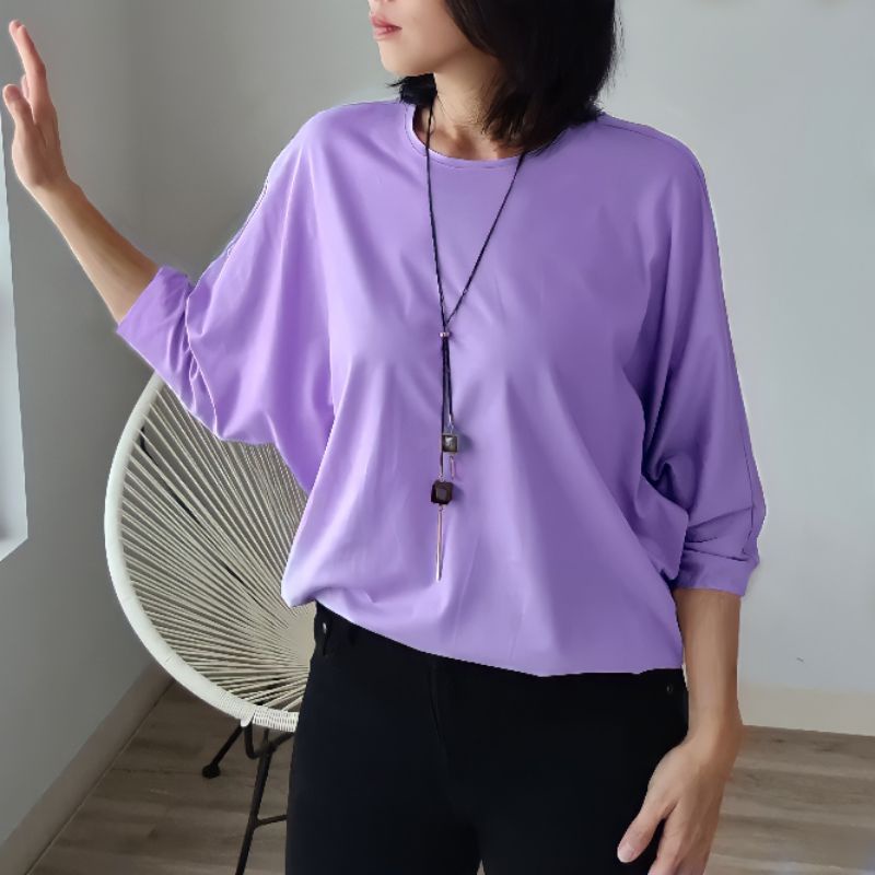 Atasan wanita blouse batwing top kekinian