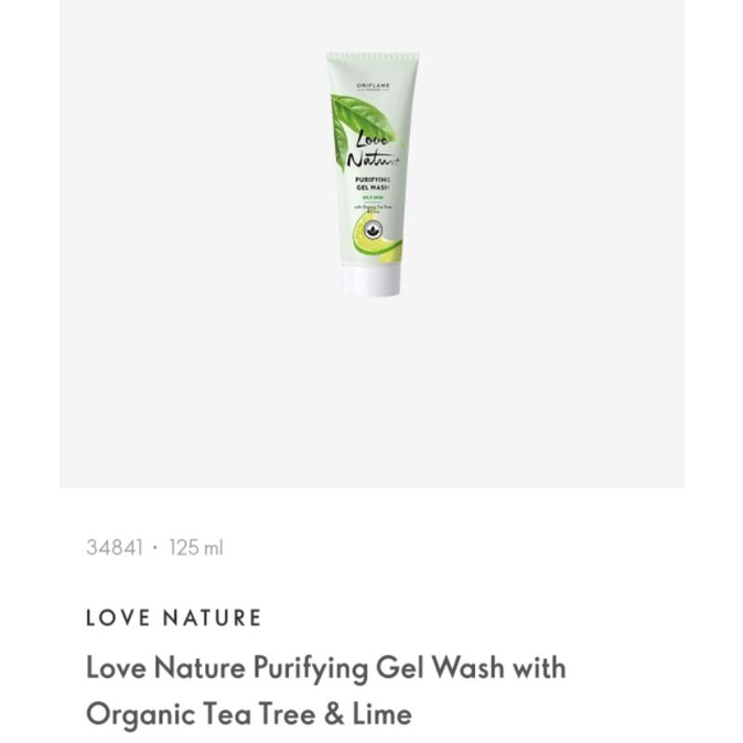 LOVE NATURE PURIFYING GEL WASH WITH ORGANIC TEA TREE &amp; LEMON / MATTIFYING FACE LOTION / PURIFYING CORRECTIVE STICK