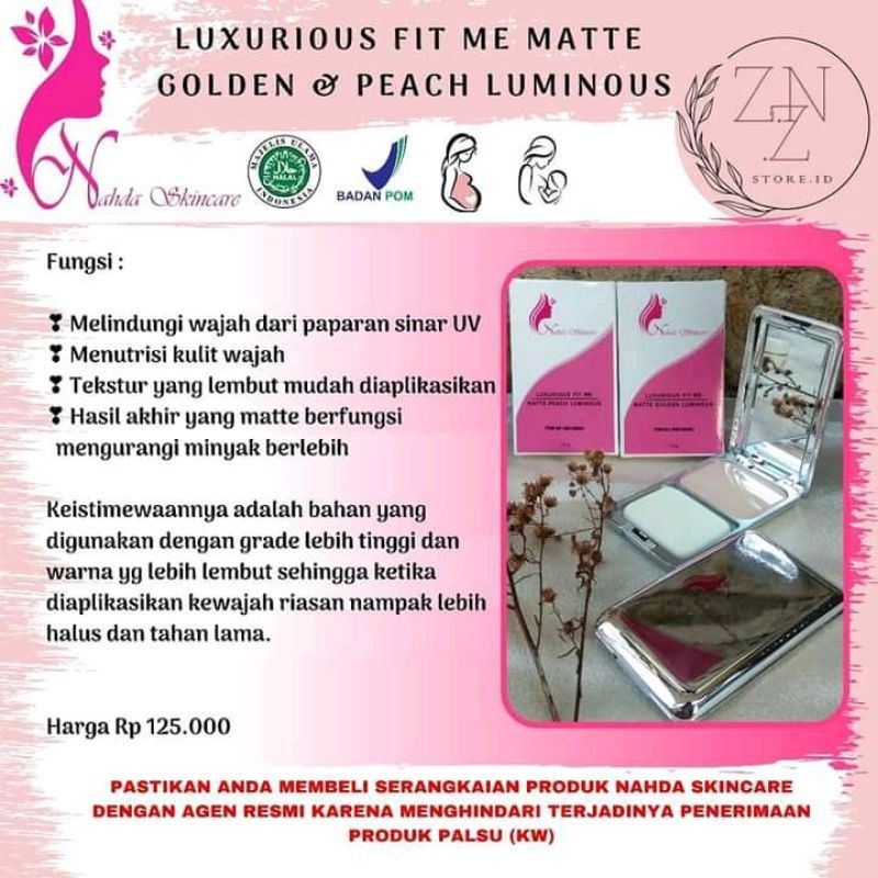 Nahda Skincare Compact Powder | Bedak Padat | Original 100%