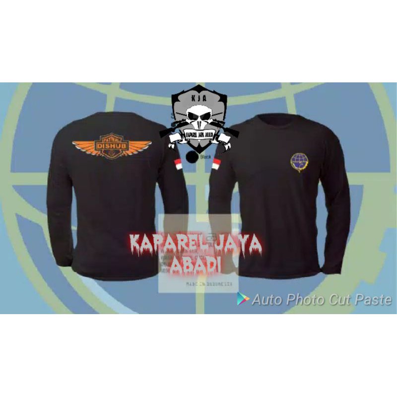 Kaos Dishub/Baju Dinas Dishub/Atasan Pria Wanita Dishub Dinas Perhubungan Lengan Panjang Logo dishub