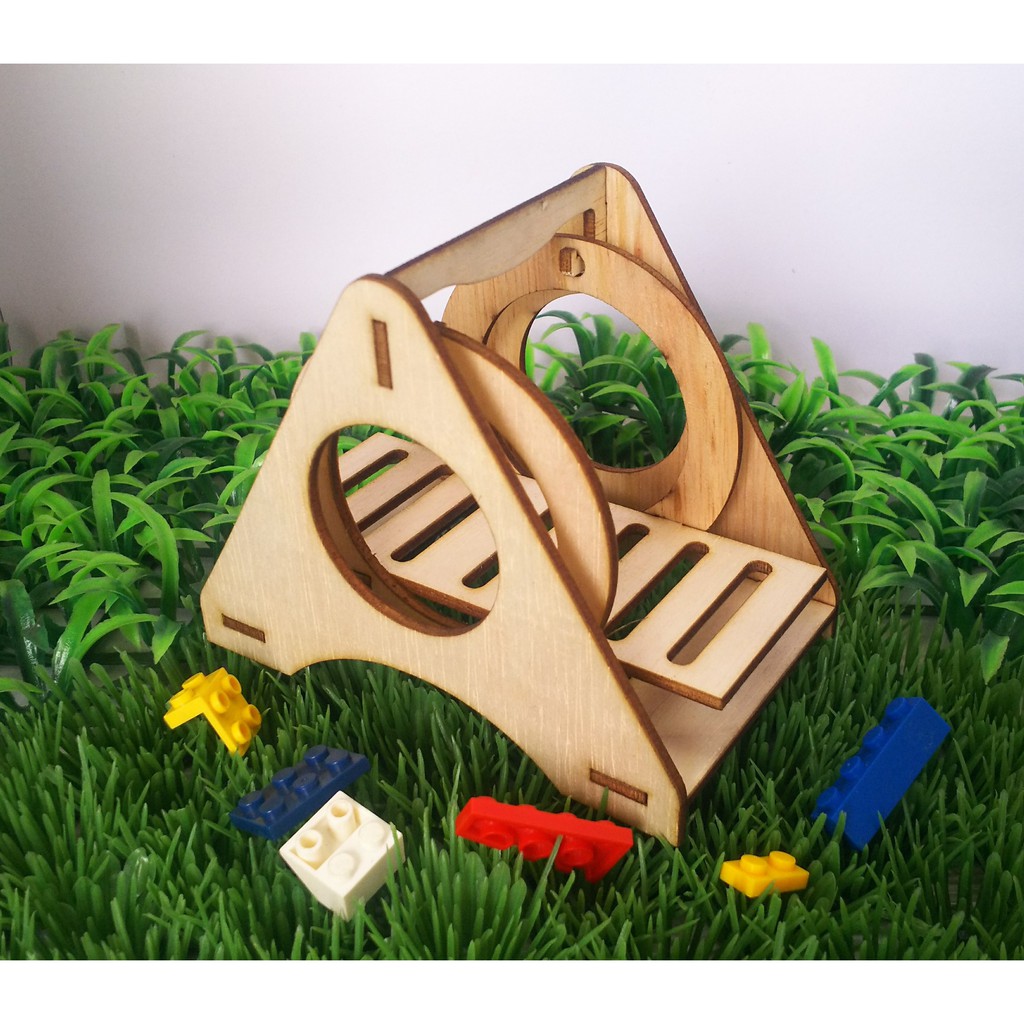 Ayunan hamster kayu Rumah hamster Kandang hamster lucu