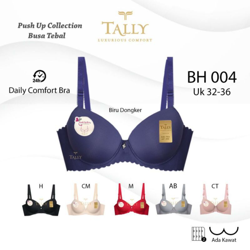 BH | Bra Seamless/tanpa Jahitan TALLY 004 Push Up Bra Pakai Kawat dan Busa Tebal