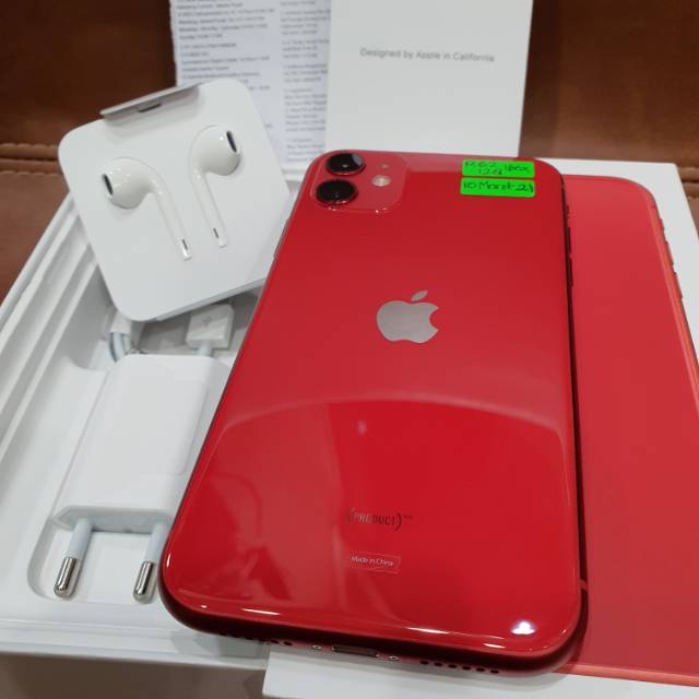 Iphone 11 128 Red resmi iBox pakai 1 bulan lebih
