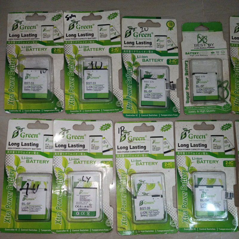 cuci gudang baterai batray baterai battery li-ion 2ic super green long lasting high power capacity