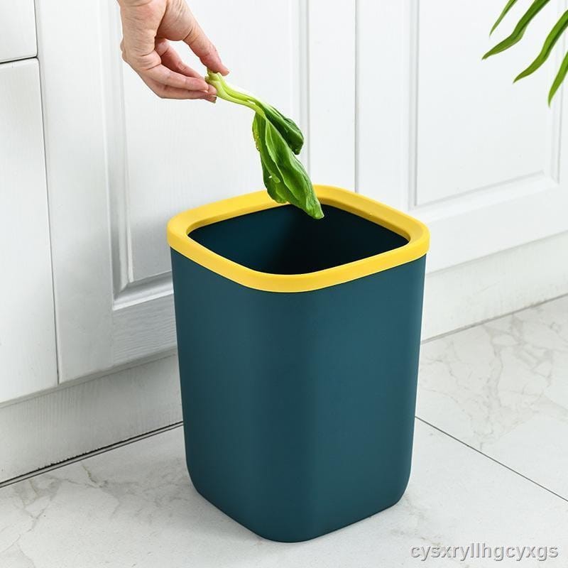 Tempat Sampah Bentuk Kotak Besar Warna Gaya Nordic Kamar Dapur Serbaguna