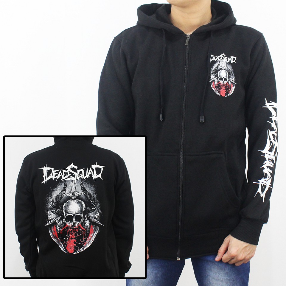 JAKET HOODIE MUSIK DEADSQUAD M L XL XXL - JAKET DEADSQUAD HEAVY METAL - JAKET UNDERGROUND DEADSQUAD