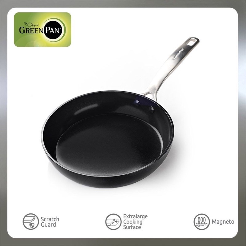 Copenhagen Black Open Frypan GreenPan 24cm x 45mm