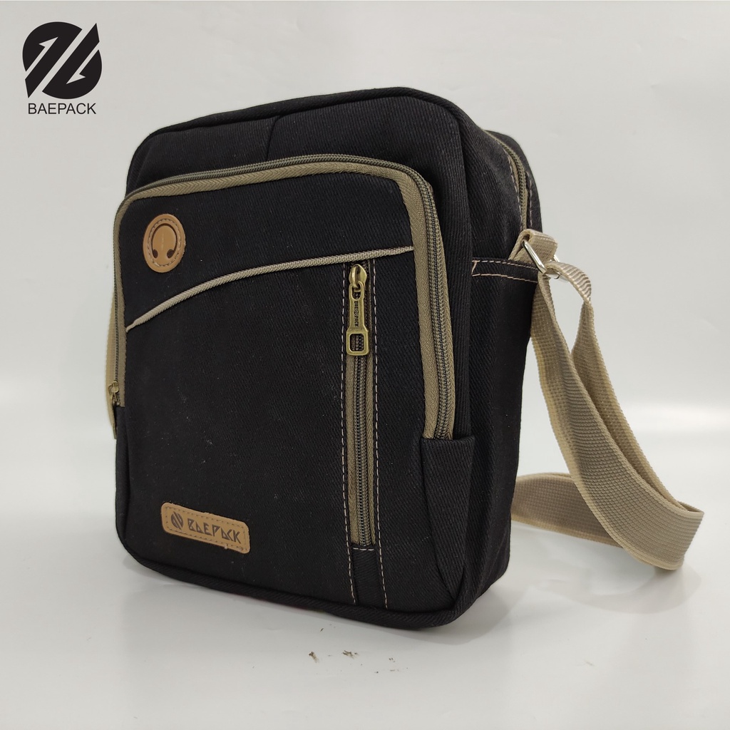 Tas Selempang Cowok Dengan Lubang Headset Brandon Original Baepack / Tas Bahu Pria wanita / Bandung / COD / Grosir