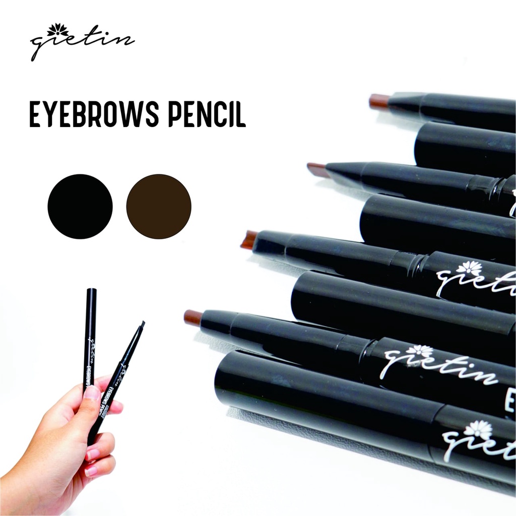 COD Gietin Eyebrow Pencil Pensil Alis Anti Air Dengan 2 Pilihan Warna pensil alis gietin BPOM GT04