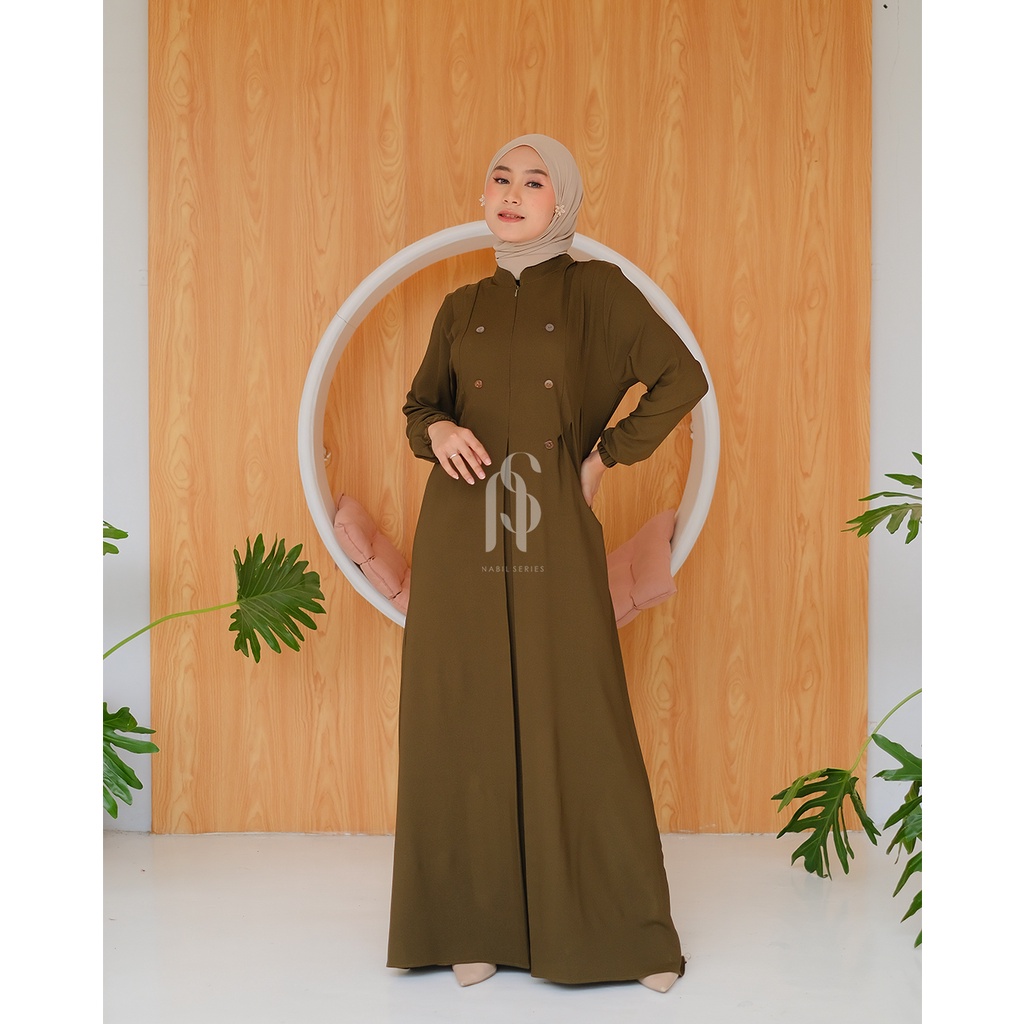 Naura Dress ORI Nabil Series - Gamis Wanita Terbaru kode shanghai