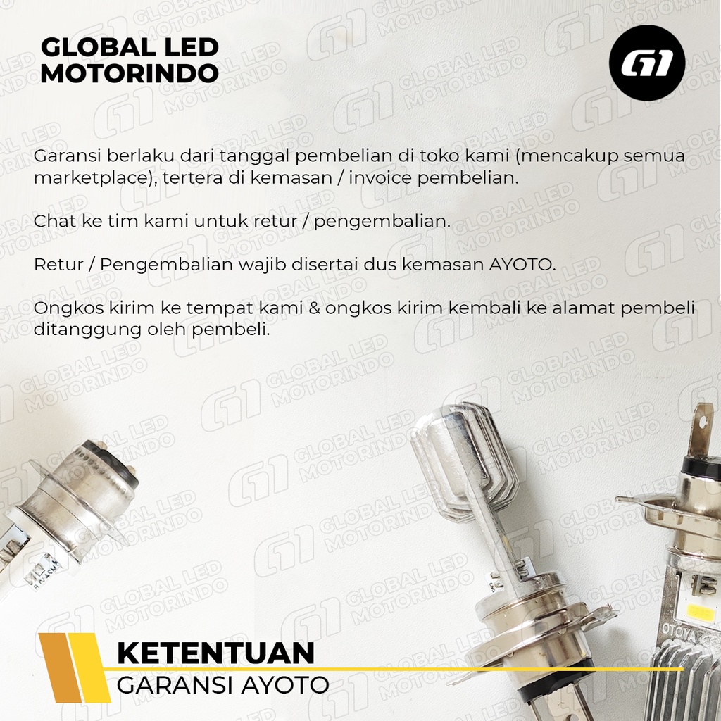 [AYOTO] LAMPU DEPAN (HEADLAMP) H6 LED M7A AC DC MOTOR MATIC / BEBEK