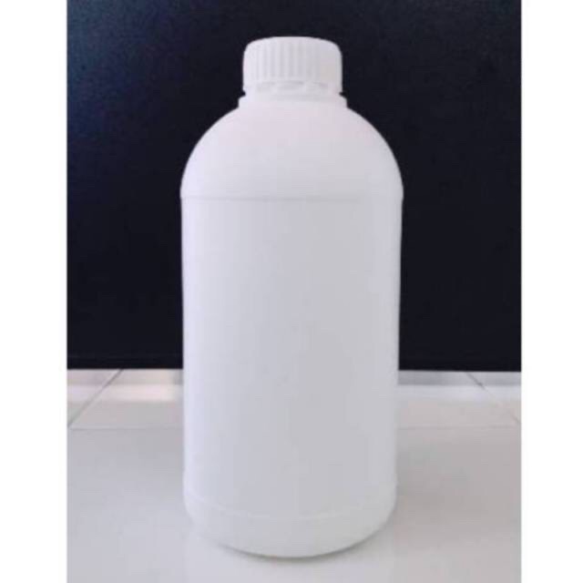 Botol Plastik HDPE + Tutup Segel 1000ML Putih Doff / Botol Agro 1 Liter Refill